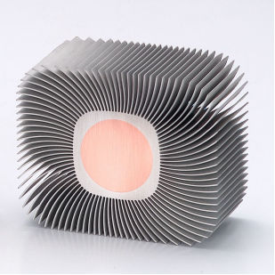 Highly Compact Curved Fins Maximize Surface Area
